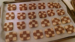 lined cut cookies
