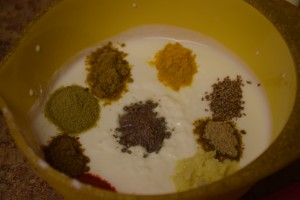 Spices in curd