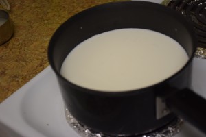 Milk in pan