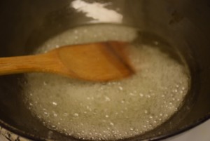 Boiling syrup
