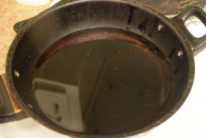 oil in wok