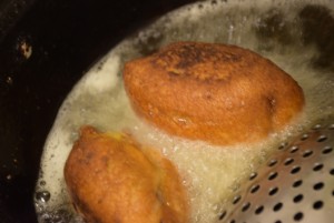 frying in wok