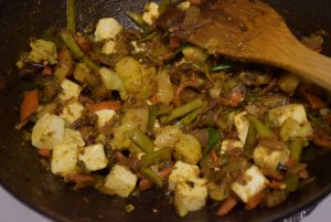 veggies in wok