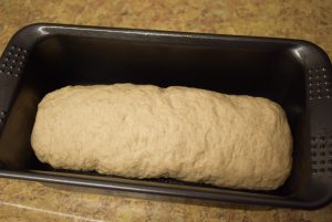 in the loaf pan