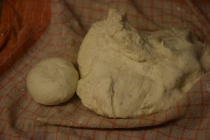 a portion from dough