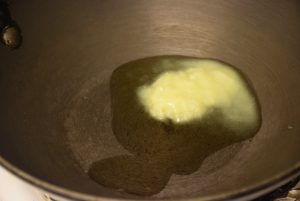 ghee in wok