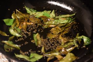 hing, curry leaves