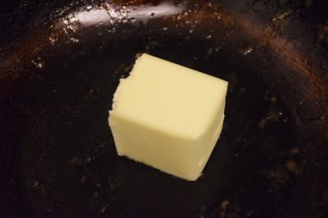 Butter in wok