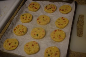 cookies on tray