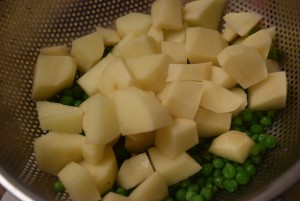 peas potatoes