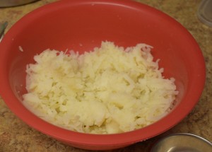 grated potatoes