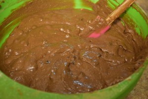 after mixing the batter