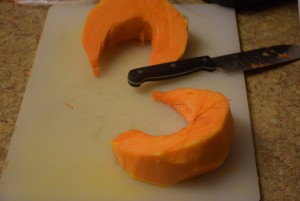 peeled pumpkin