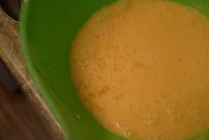orange zest in wet