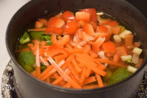 veggies in pan 3