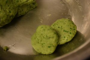 small roundels of dough