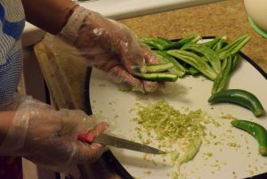 deseeding peppers