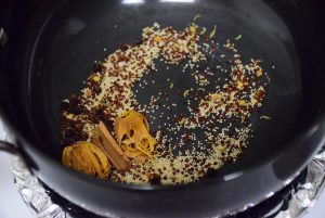 spices in wok 